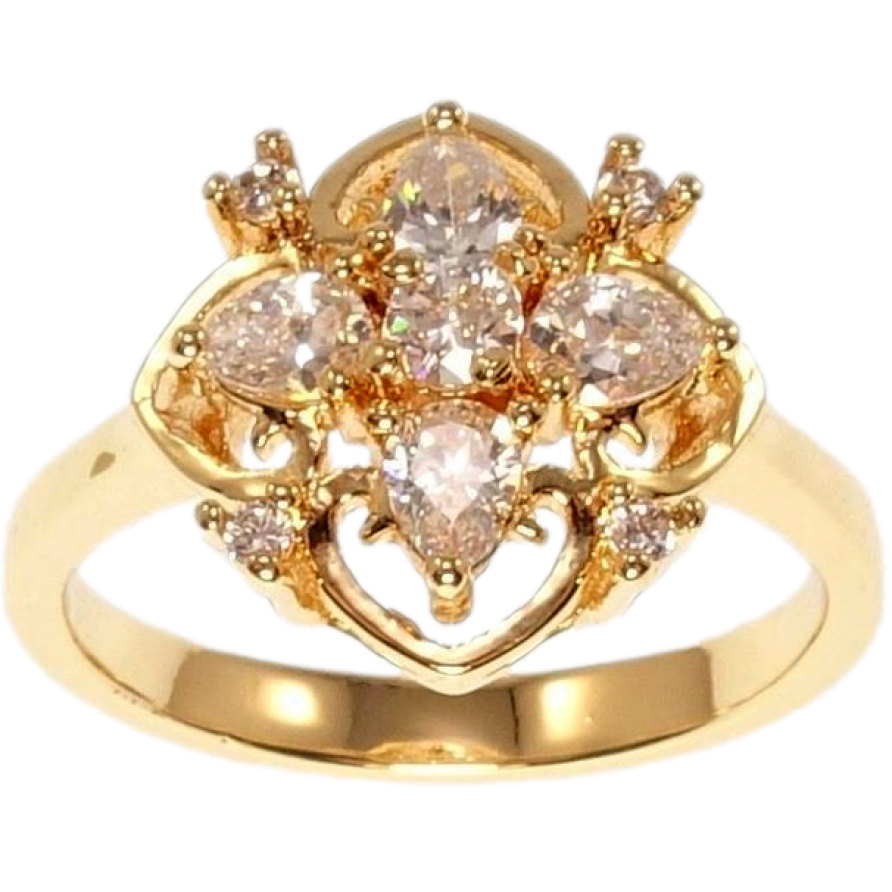 Каблучка Xuping M&L Колір 18K Розкішна квітка нар. 16.5,17.5 фото №1