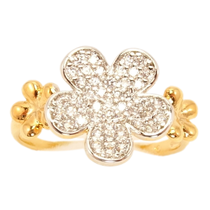 Кольцо Xuping Позолота 18K+Родий Цветочное Трио фото №18
