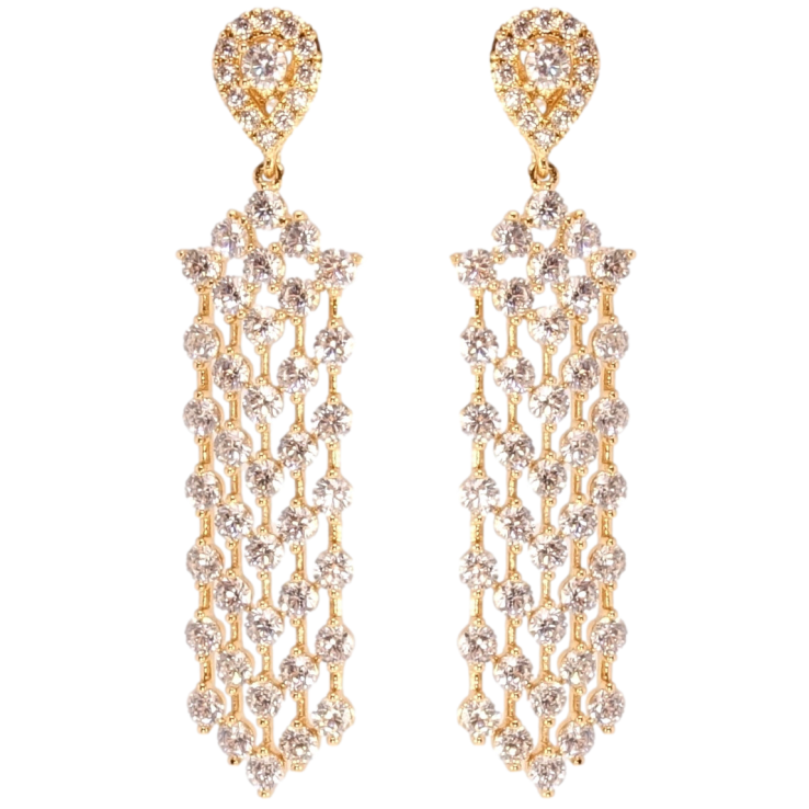 Серьги Xuping QQMM Позолота 18K пусеты Кристальная грация фото №19