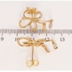 Серьги Xuping QQMM Позолота 18K пусеты Декоративные бантики с цирконием фото №2