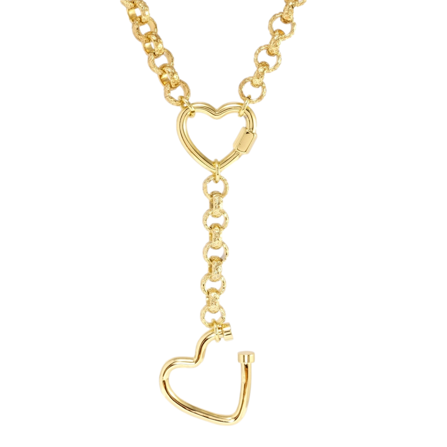 Кулон на ланцюжку Xuping QQMM Позолота 14K Сердечка на ланцюжку Бельцер довжина з дод.ланцюжком 41-46,5см х 6мм фото №1