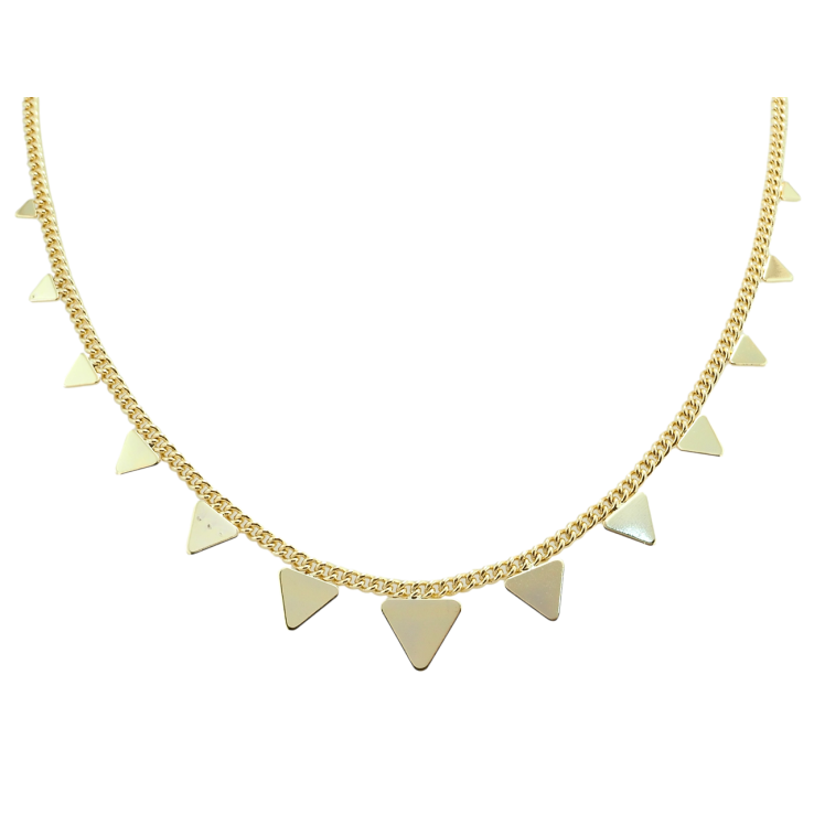 Кольє Xuping QQMM Позолота 14K Трикутники на ланцюжку довжина 45-49.5см х 2мм фото №7