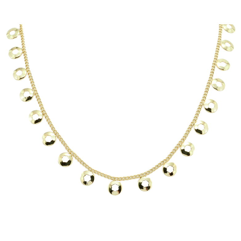 Кольє Xuping QQMM Позолота 14K Кільця на ланцюжку довжина 45.5-50.5см х 2мм фото №1