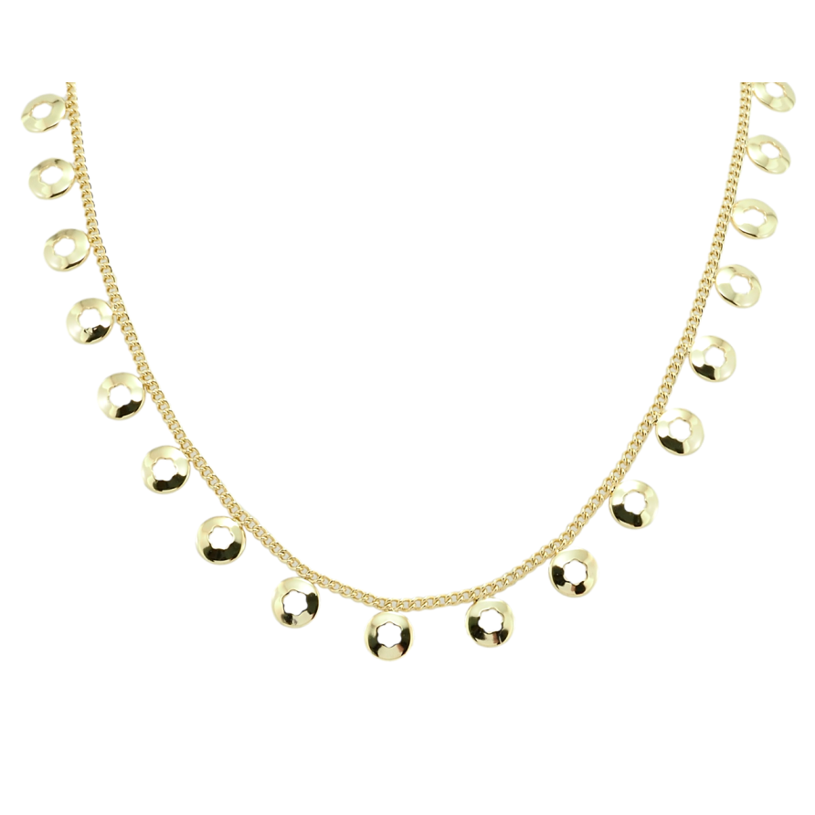 Кольє Xuping QQMM Позолота 14K Кільця на ланцюжку довжина 45.5-50.5см х 2мм фото №1