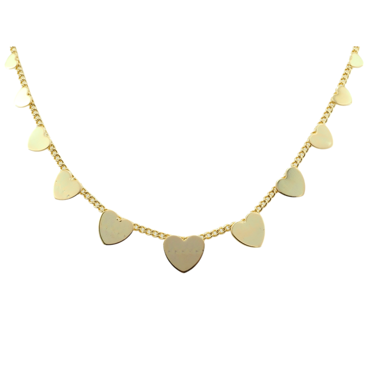 Кольє Xuping QQMM Позолота 14K Сердечки на ланцюжку довжина 44.5-49.5см х 2мм фото №13