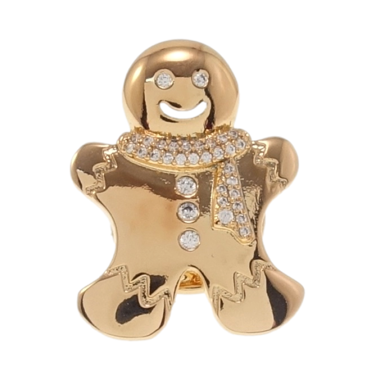 Брошка Xuping QQMM Позолота 18K Пряничний чоловічок фото №3 Брошка Xuping QQMM Позолота 18K Пряничний чоловічок фото №3
