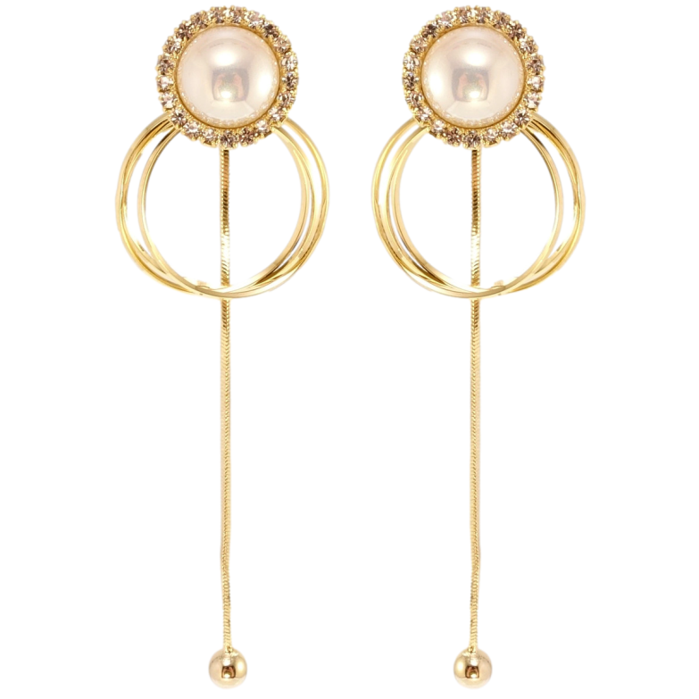 Серьги Xuping JEAN GOUJON Позолота 14K пусеты Авангардные подвески фото №6