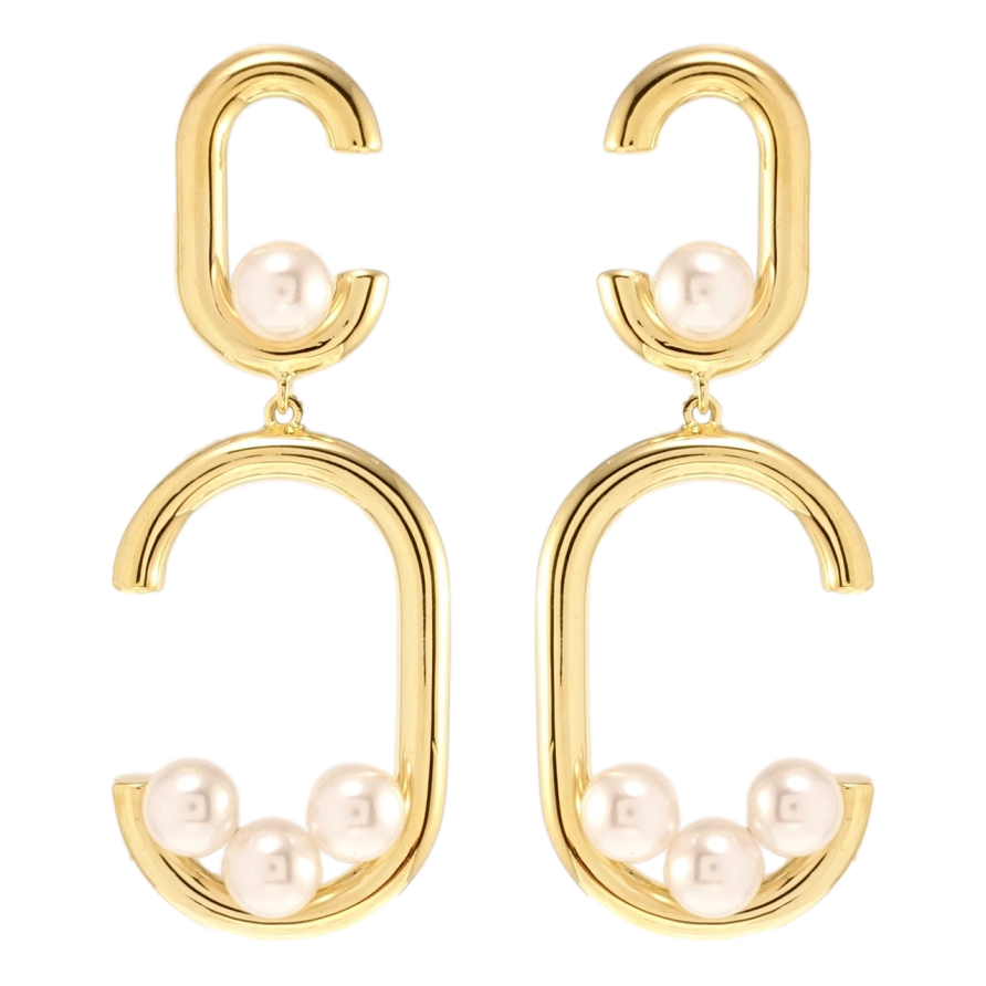 Сережки Xuping JEAN GOUJON Позолота 14K пусети Декоративні підвіски з перлами фото №1