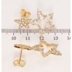 Серьги Xuping JEAN GOUJON Позолота 18K пусеты Звезды инкрустация цирконием фото №2