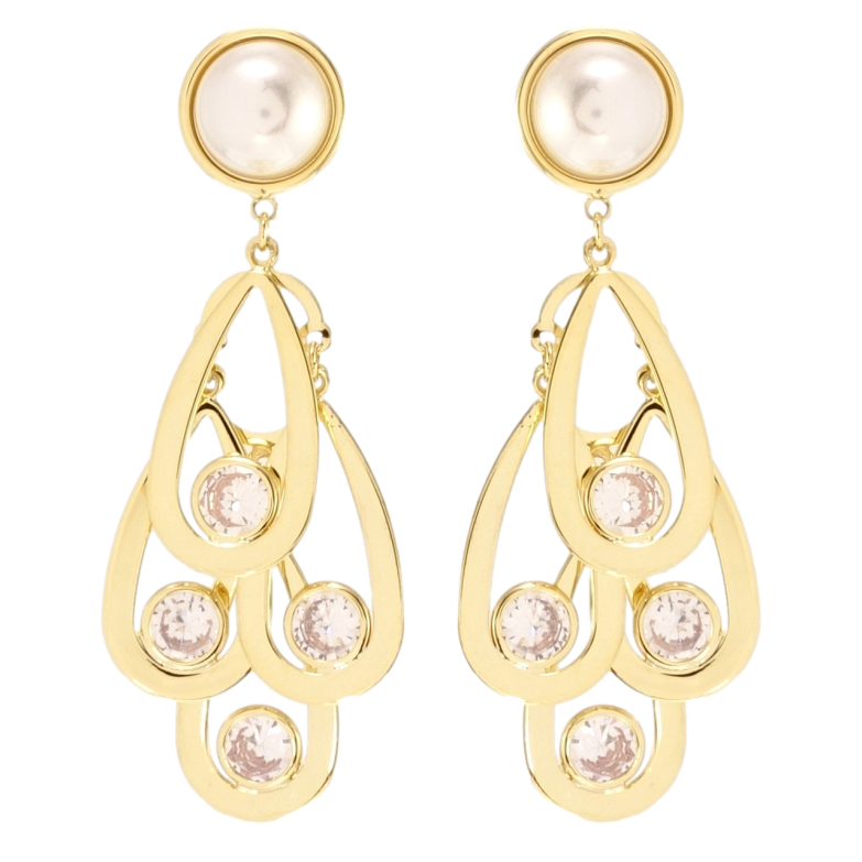 Сережки Xuping JEAN GOUJON Позолота 14K пусети Пава фото №1