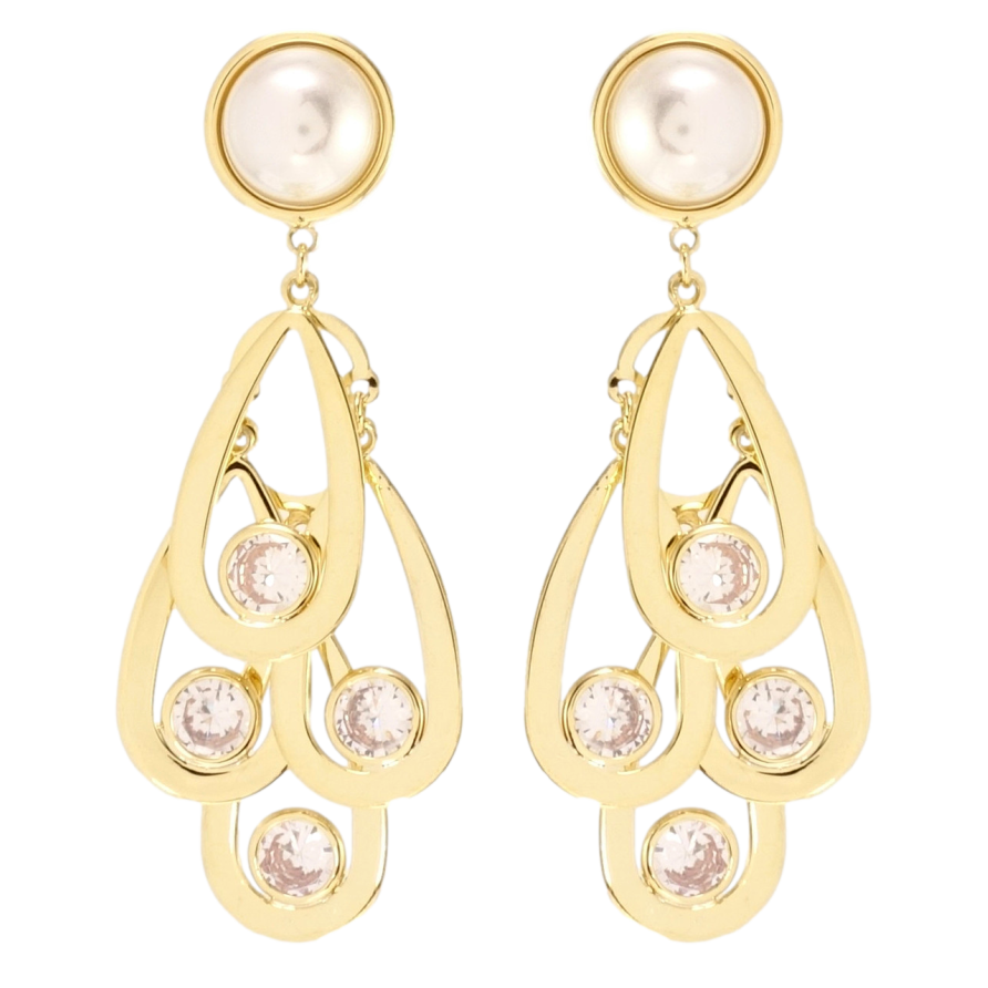 Сережки Xuping JEAN GOUJON Позолота 14K пусети Пава фото №1