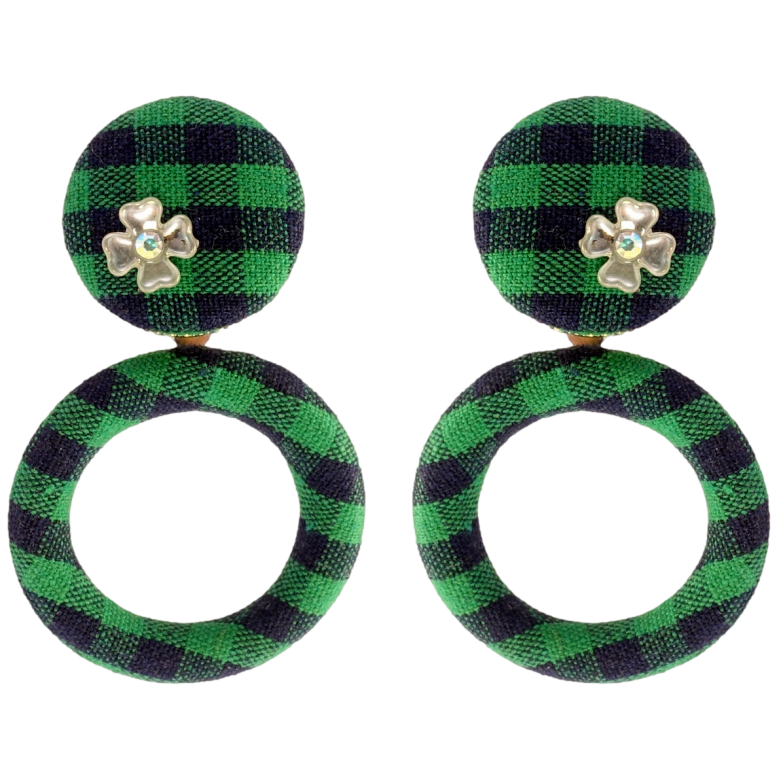 Сережки Xuping JEAN GOUJON Позолота 14K пусети Колечки обтягнуті тканиною фото №24