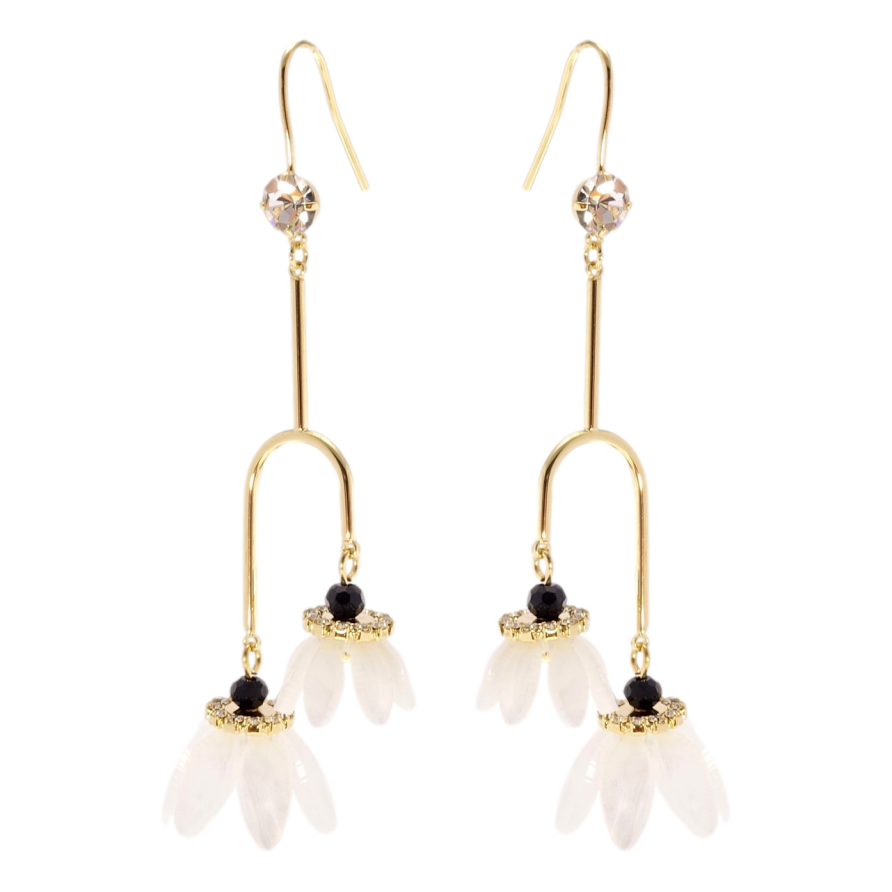 Сережки Xuping JEAN GOUJON Позолота 14K французький замок Квіткова ніжність фото №1