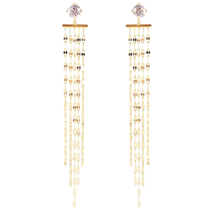 Серьги Xuping JEAN GOUJON Позолота 14K пусеты Декоративные подвески из цепочек фото №1