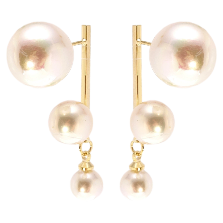 Серьги Xuping JEAN GOUJON Позолота 14K пусеты Жемчужный авангард фото №15