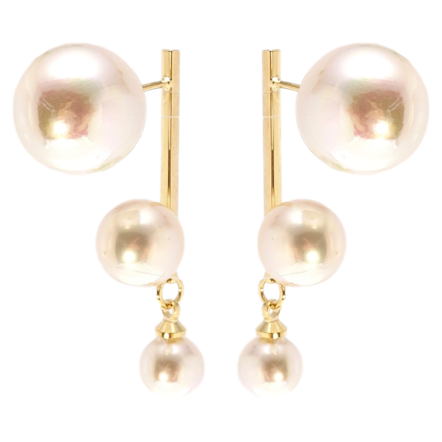 Сережки Xuping JEAN GOUJON Позолота 14K пусети Перлинний авангард фото №1