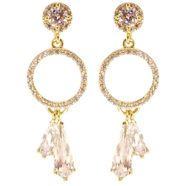 Серьги Xuping JEAN GOUJON Позолота 14K пусеты Элегантные подвески фото №9