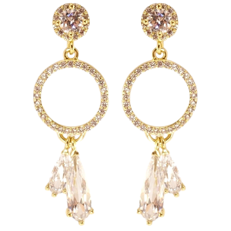 Серьги Xuping JEAN GOUJON Позолота 14K пусеты Элегантные подвески фото №1