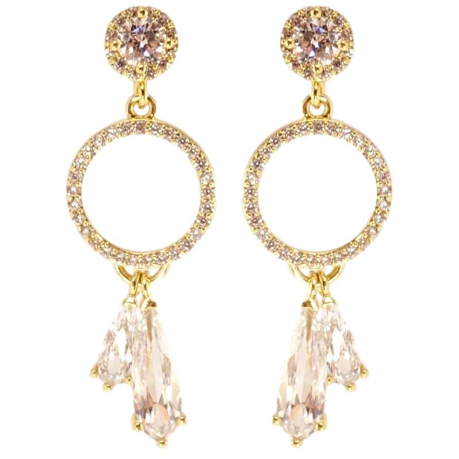 Серьги Xuping JEAN GOUJON Позолота 14K пусеты Элегантные подвески фото №1