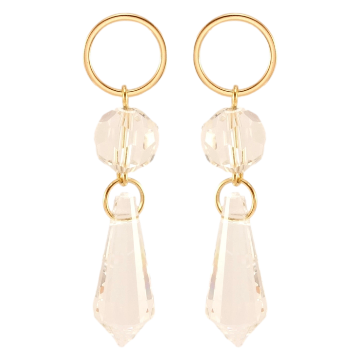 Серьги Xuping JEAN GOUJON Позолота 18K пусеты Экстравагантные кристальные подвески фото №22