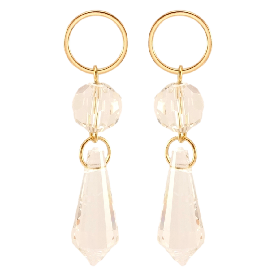 Серьги Xuping JEAN GOUJON Позолота 18K пусеты Экстравагантные кристальные подвески фото №1