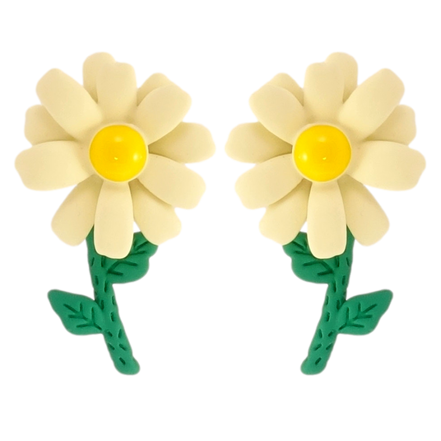 Серьги Xuping JEAN GOUJON Родий пусеты Цветочки с прокраской эмалью фото №1 Серьги Xuping JEAN GOUJON Родий пусеты Цветочки с прокраской эмалью фото №1