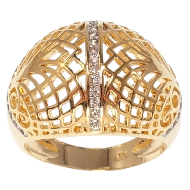 Перстень Xuping Позолота+Родій Великий Різьблений Купол Декор Родовані Доріжки Цирконій фото №20 Перстень Xuping Позолота+Родій Великий Різьблений Купол Декор Родовані Доріжки Цирконій фото №20