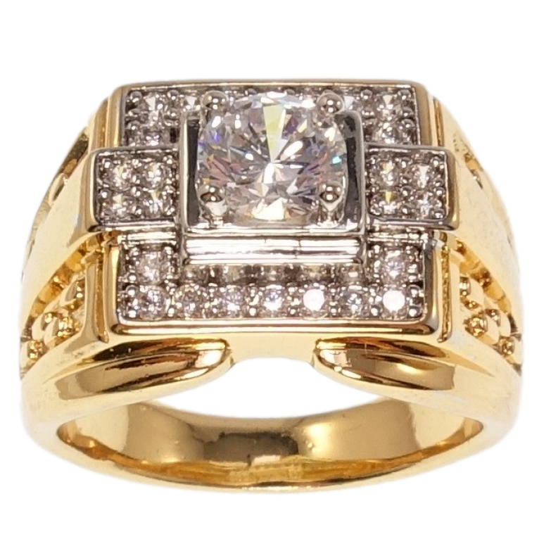 Перстень Xuping Позолота+Родий Классическая утонченность фото №1