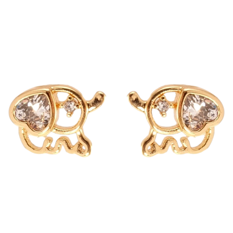 Сережки дитячі Xuping Позолота 18K пусети Слоники фото №1