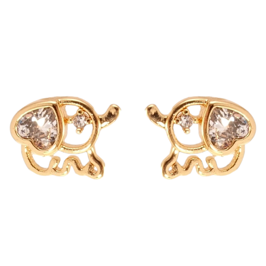 Сережки дитячі Xuping Позолота 18K пусети Слоники фото №1