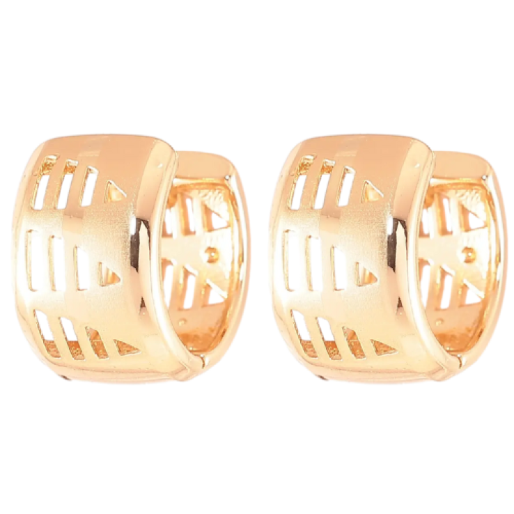 Сережки Xuping Позолота 18K колечка «Різьблений візерунок з напиленням» фото №13 Сережки Xuping Позолота 18K колечка «Різьблений візерунок з напиленням» фото №13