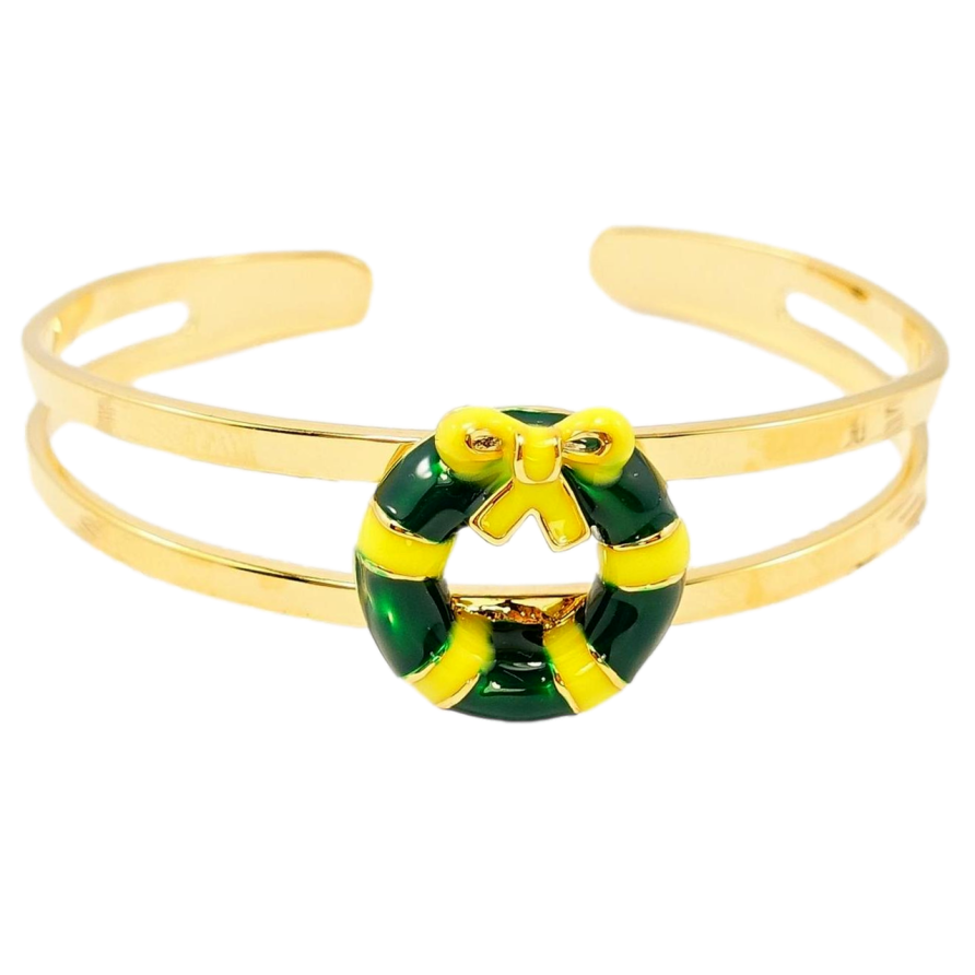 Браслет дитячий Xuping Позолота 18K Різдвяне Коло Жовта Стрічка ø 4,5 см фото №1