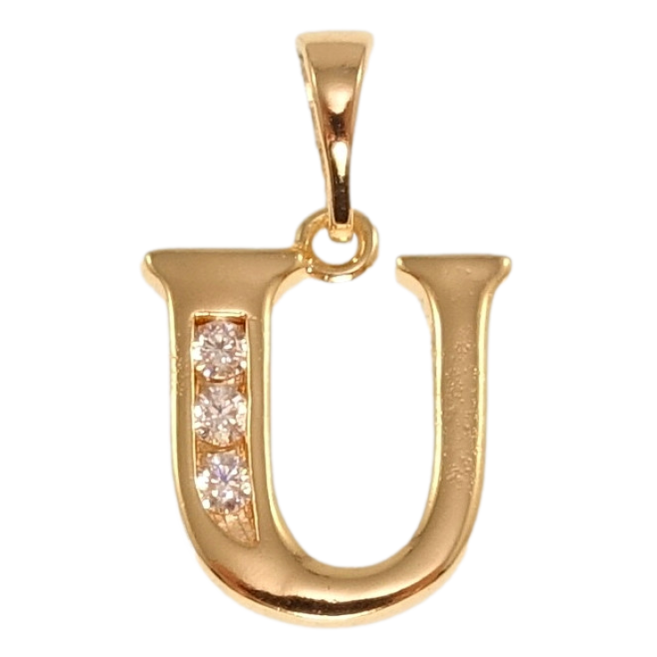 Кулон Xuping M&L Колір 18K Літера U для ланцюжка до 5мм фото №2