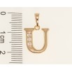 Кулон Xuping M&L Цвет 18K Буква U для цепочки до 5мм фото №2