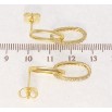 Сережки Xuping JEAN GOUJON Позолота 14K пусети Овальні підвіски з цирконієм фото №2