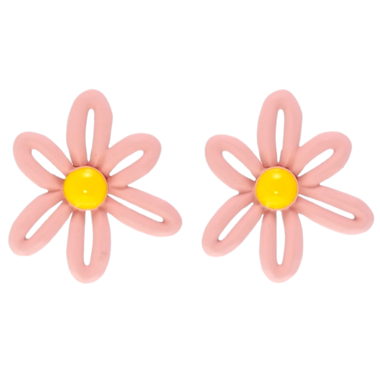 Сережки Xuping JEAN GOUJON Родій пусети Ромашки з покриттям Soft-touch та емаллю фото №2