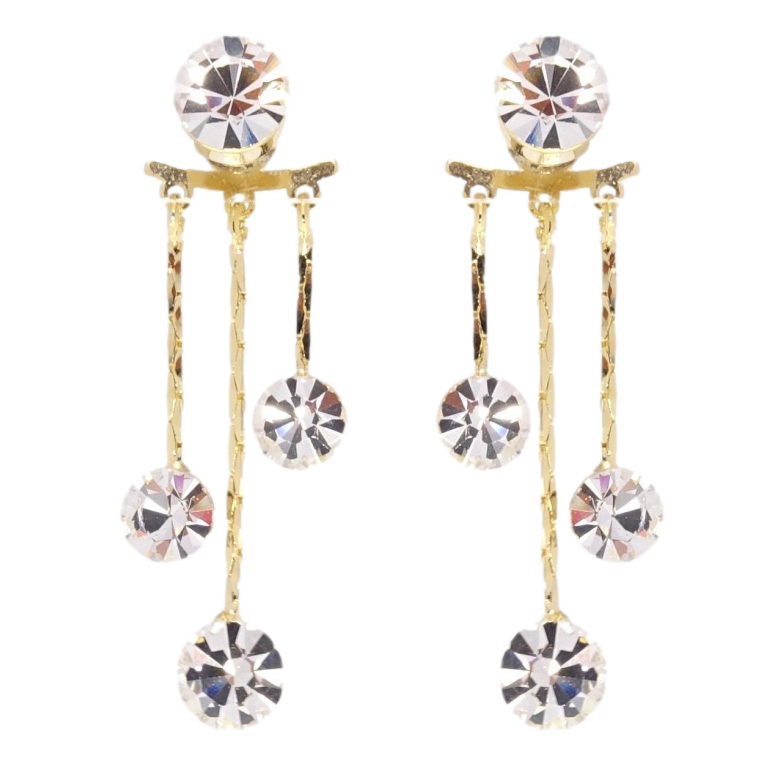 Сережки Xuping JEAN GOUJON Позолота 14K пусети Декоративні підвіски з кристалами фото №1