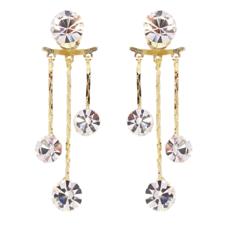 Сережки Xuping JEAN GOUJON Позолота 14K пусети Декоративні підвіски з кристалами фото №1