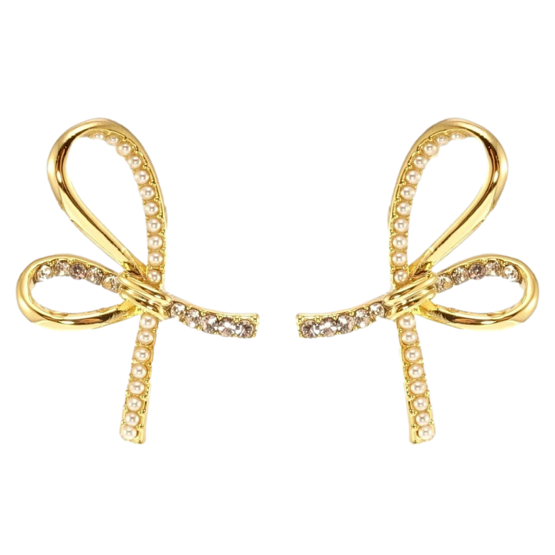 Сережки Xuping JEAN GOUJON Позолота 14K пусети Декоративні бантики фото №1