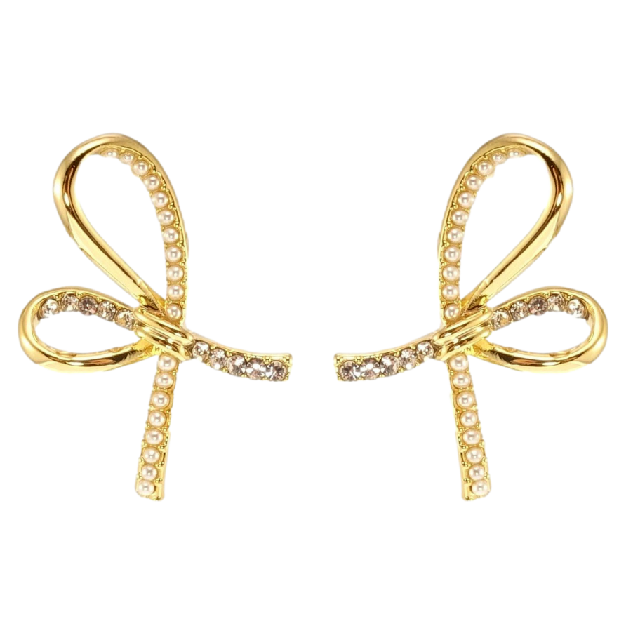 Сережки Xuping JEAN GOUJON Позолота 14K пусети Декоративні бантики фото №1