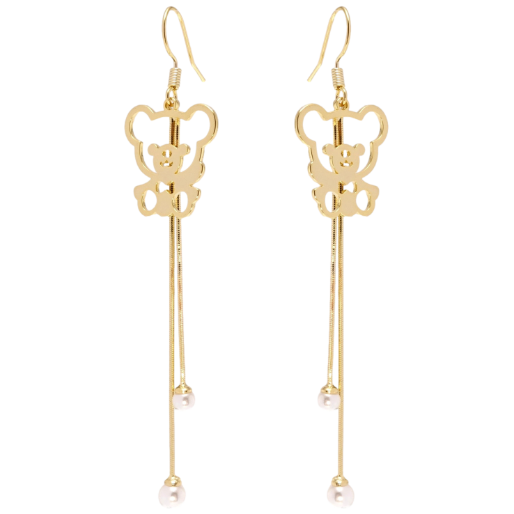 Сережки Xuping JEAN GOUJON Позолота 14K французький замок Ведмедики фото №13