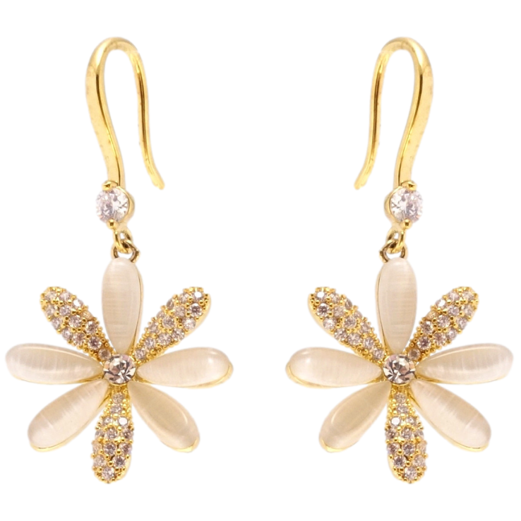 Сережки Xuping JEAN GOUJON Позолота 14K французький замок Квіточки фото №18