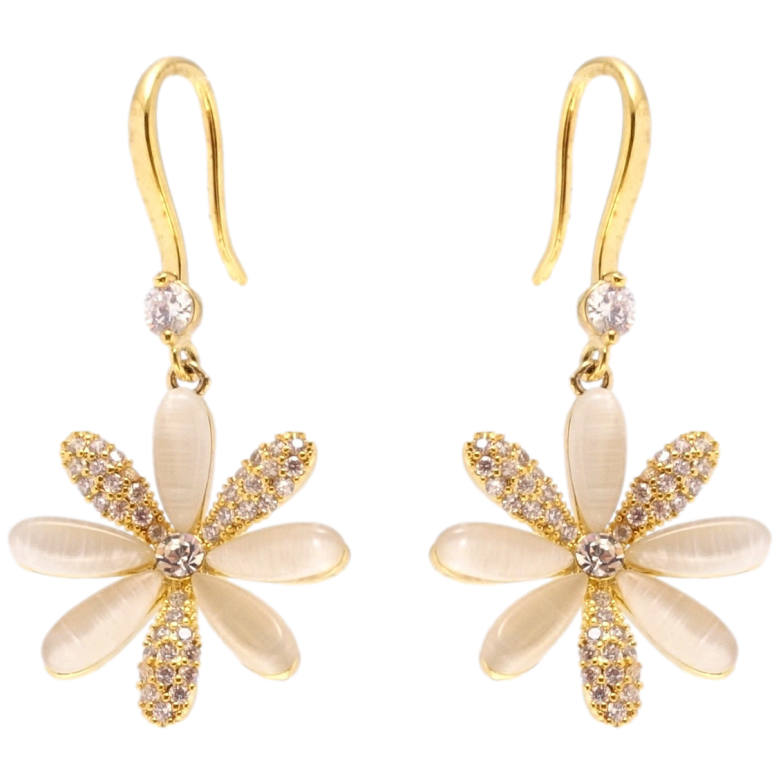 Сережки Xuping JEAN GOUJON Позолота 14K французький замок Квіточки фото №1