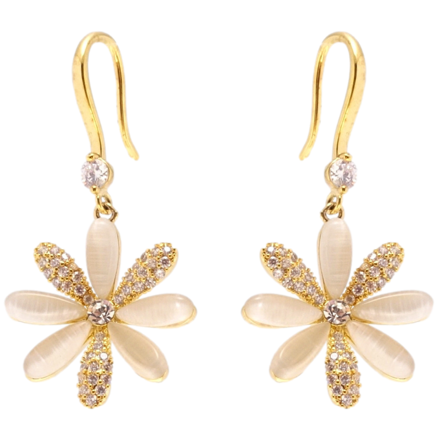 Сережки Xuping JEAN GOUJON Позолота 14K французький замок Квіточки фото №1