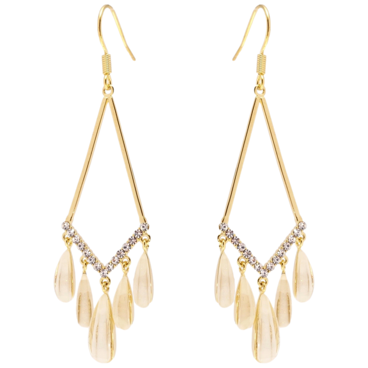 Сережки Xuping JEAN GOUJON Позолота 14K французький замок Санта Лючія фото №7