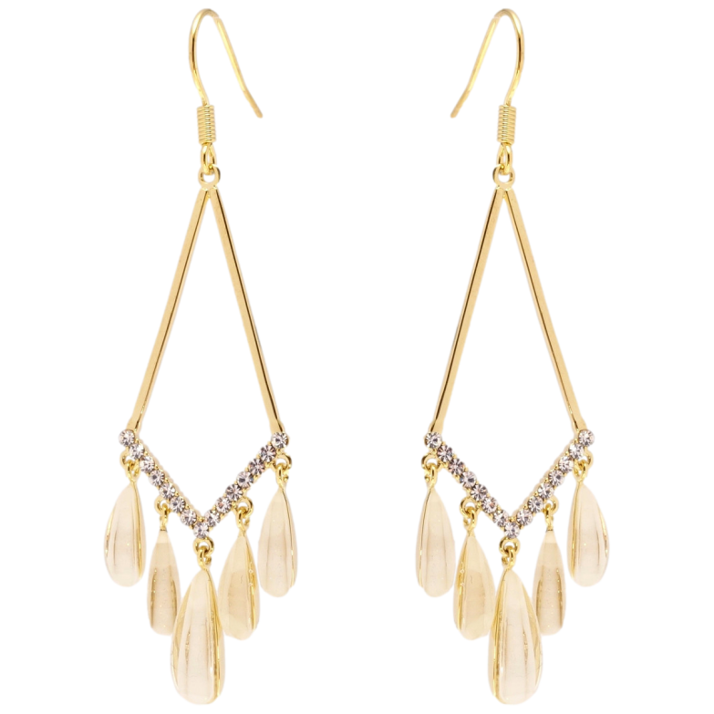 Серьги Xuping JEAN GOUJON Позолота 14K французский замок Санта Лючия фото №1