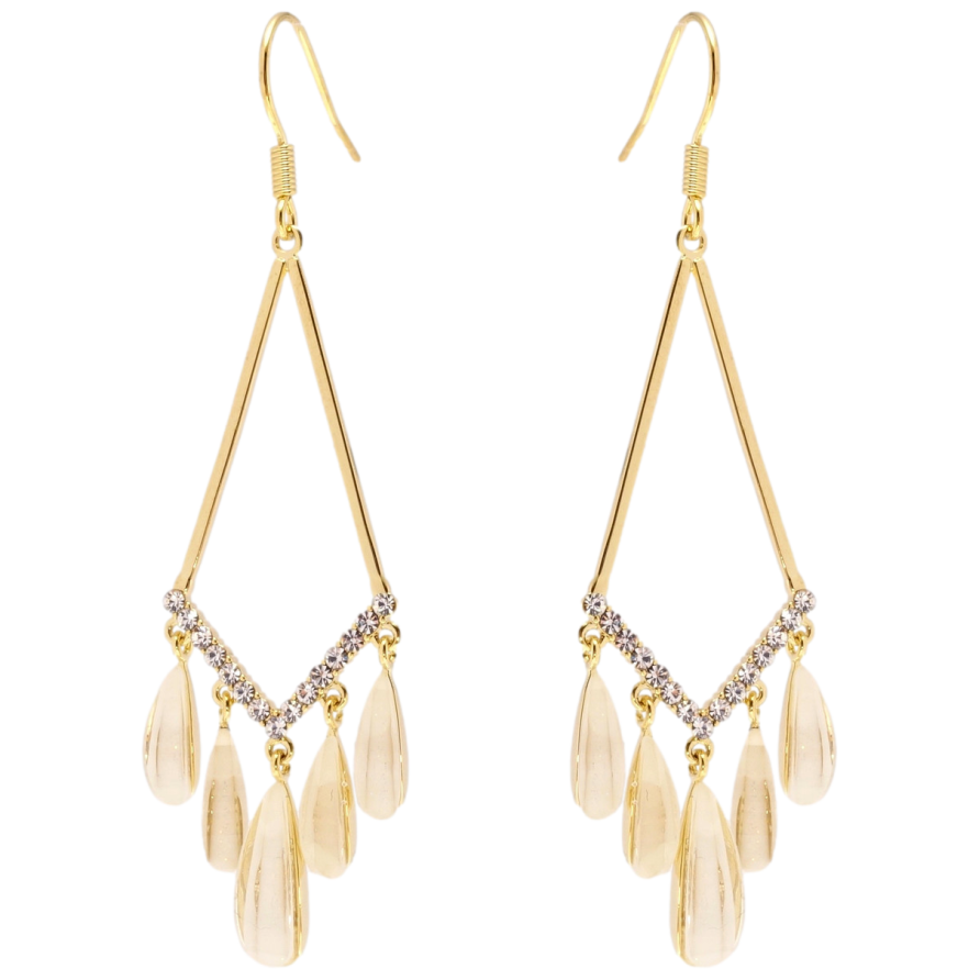 Сережки Xuping JEAN GOUJON Позолота 14K французький замок Санта Лючія фото №1