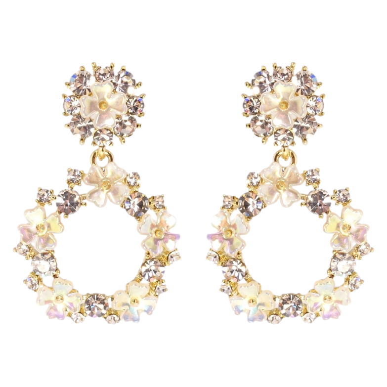 Сережки Xuping JEAN GOUJON Позолота 14K пусети Квіткові віночки фото №14