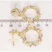 Серьги Xuping JEAN GOUJON Позолота 14K пусеты Цветочные веночки фото №2