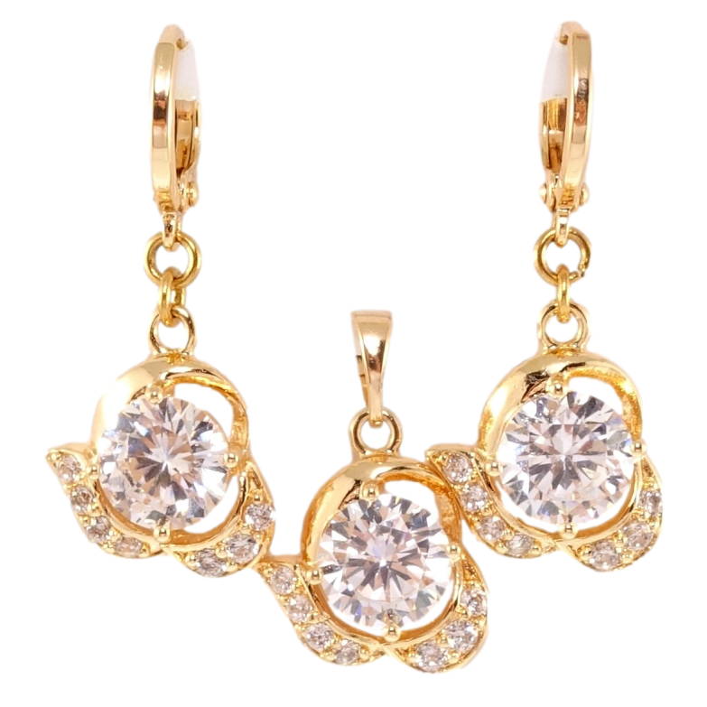 Набор Xuping M&L Цвет 18K Серьги Кулон Кристальная фантазия фото №1